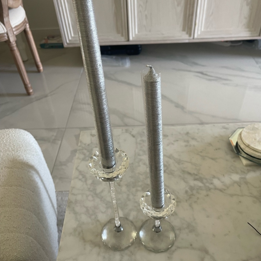 Elegant Silver Candlesticks
